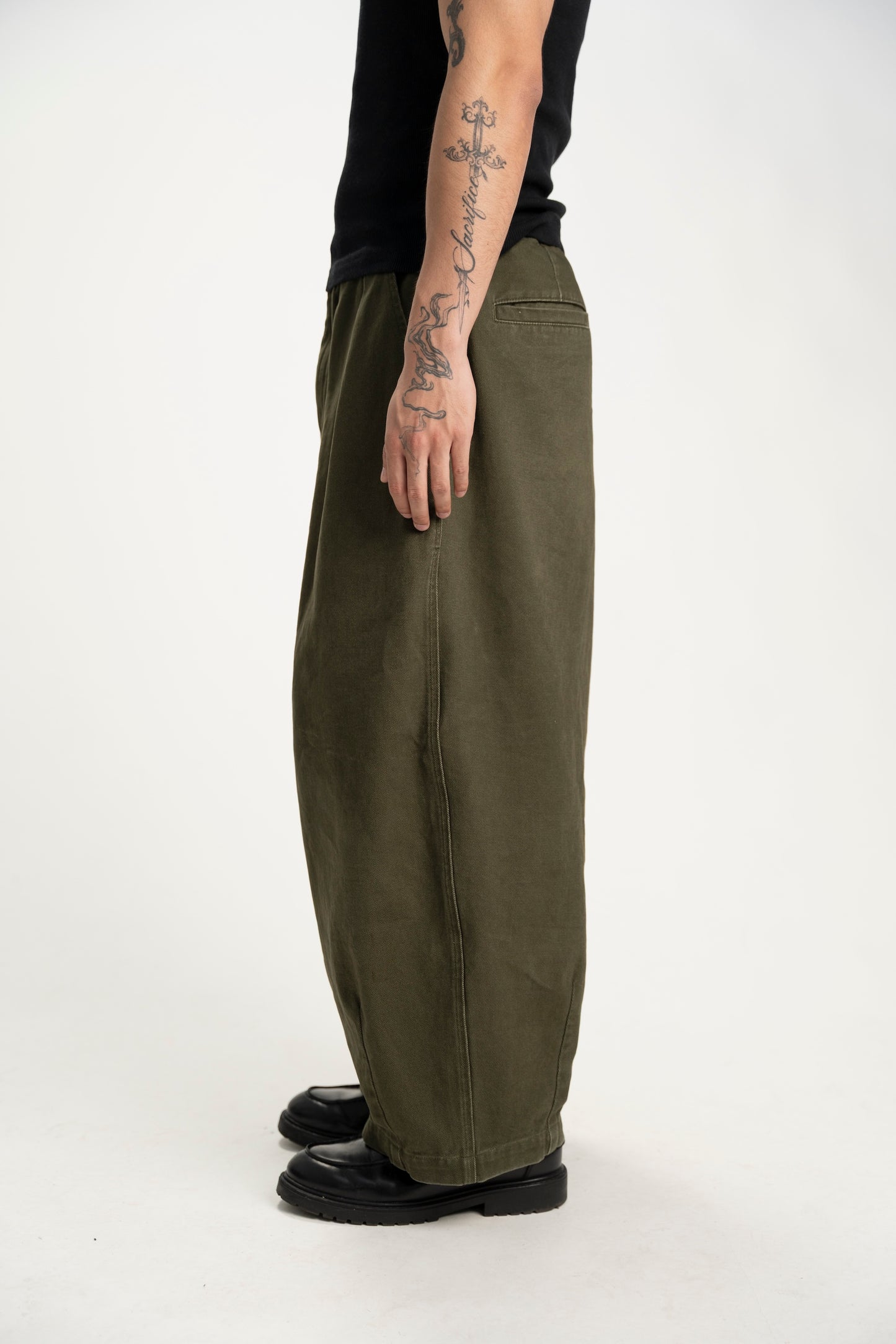 balloon denim jeans (green)