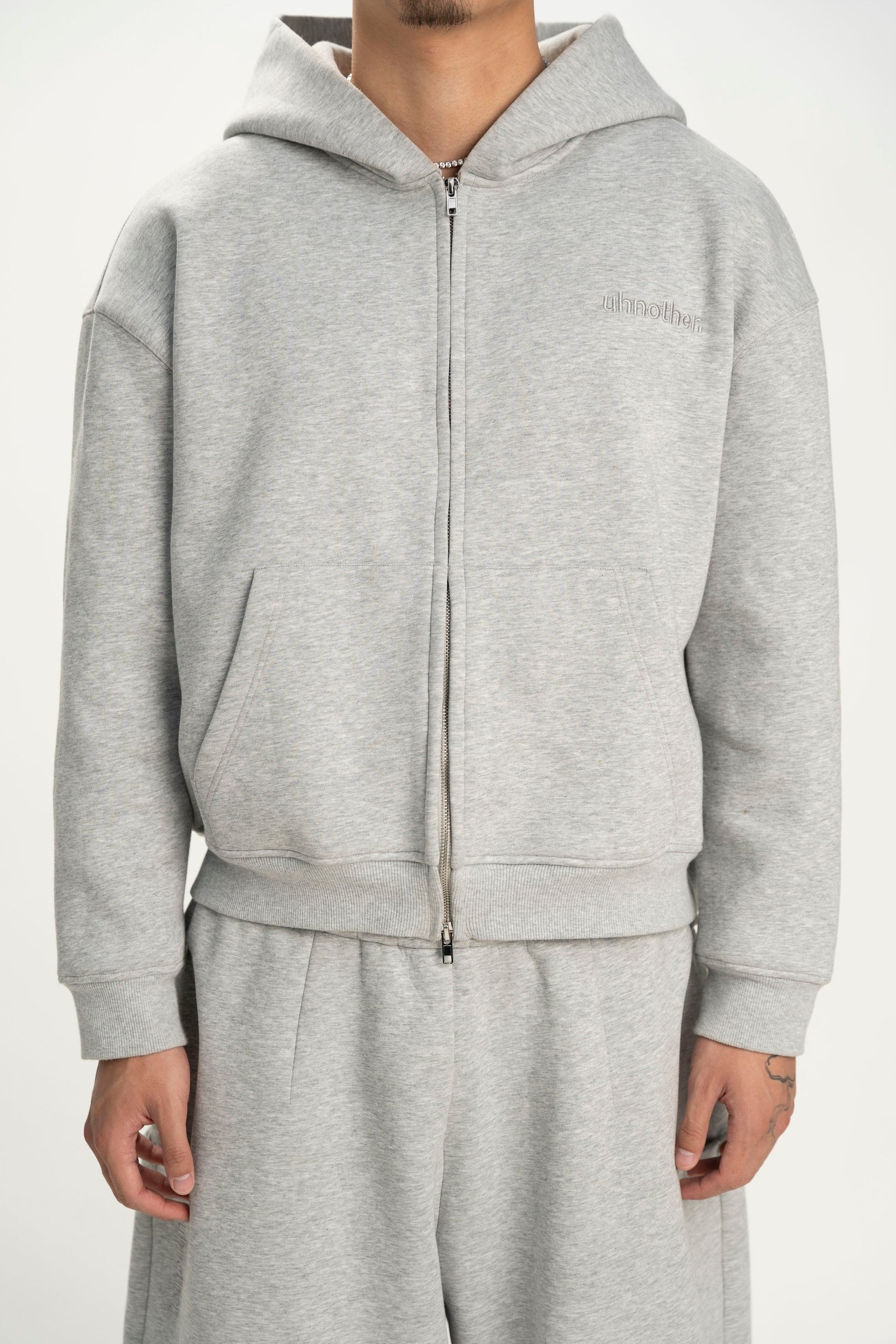 The Perfect Zip-Up Hoodie (Grey) – uhnother.