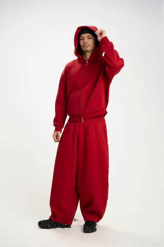 The Perfect Zip-Up Hoodie (Red)