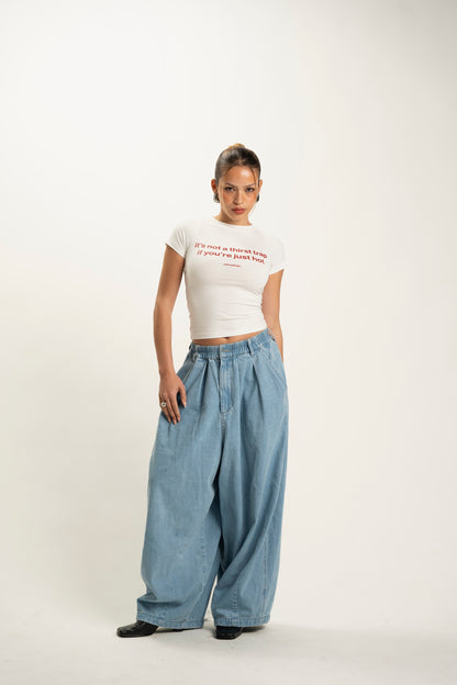 balloon denim jeans (blue)