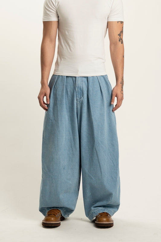 balloon denim jeans (blue)