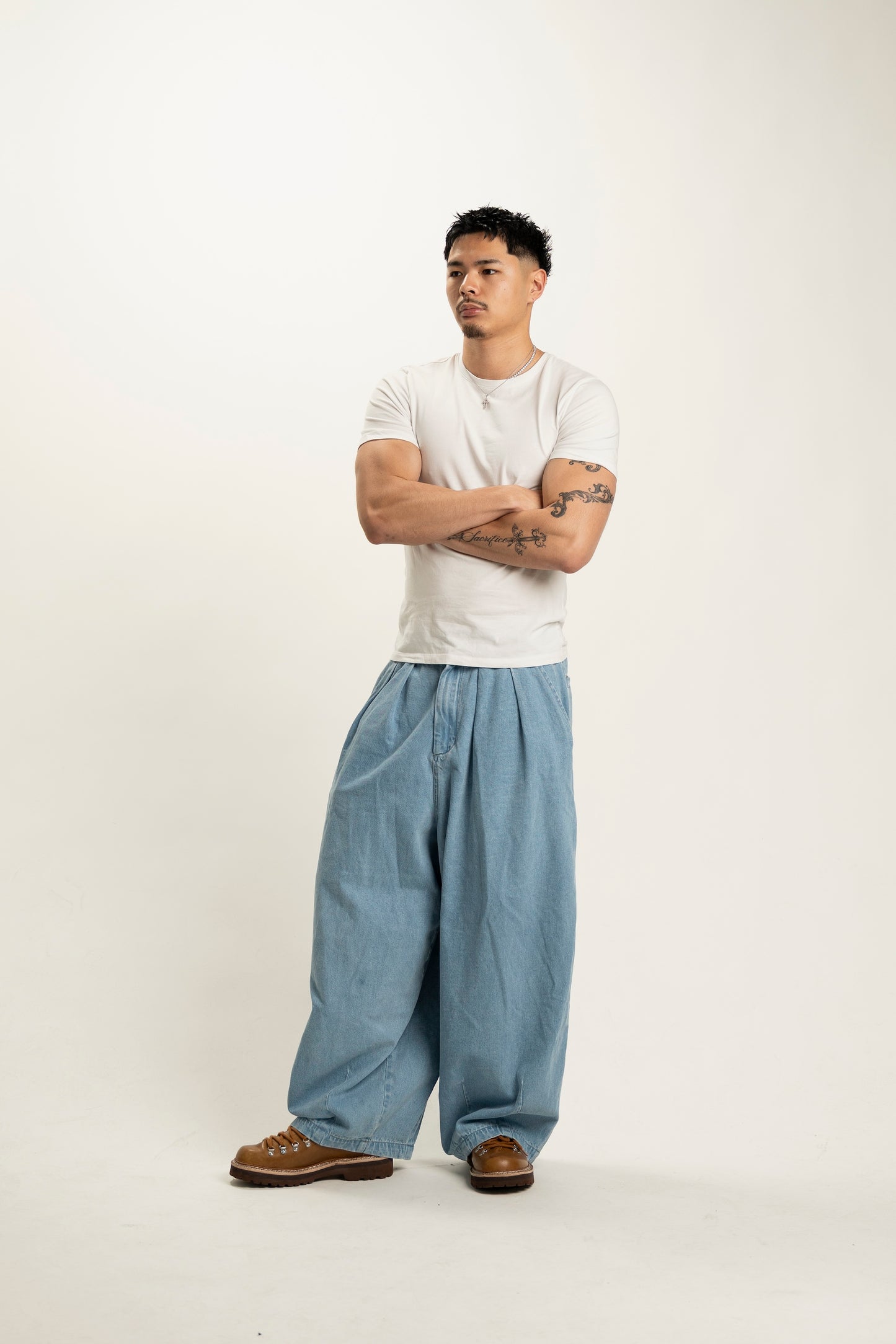 balloon denim jeans (blue)