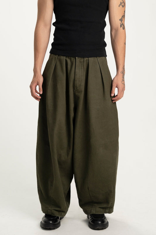 balloon denim jeans (green)