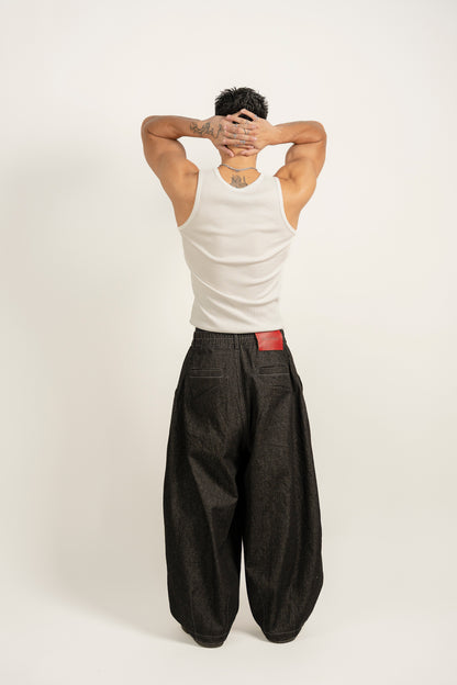 balloon denim jeans