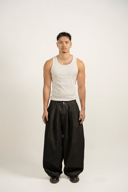 balloon denim jeans