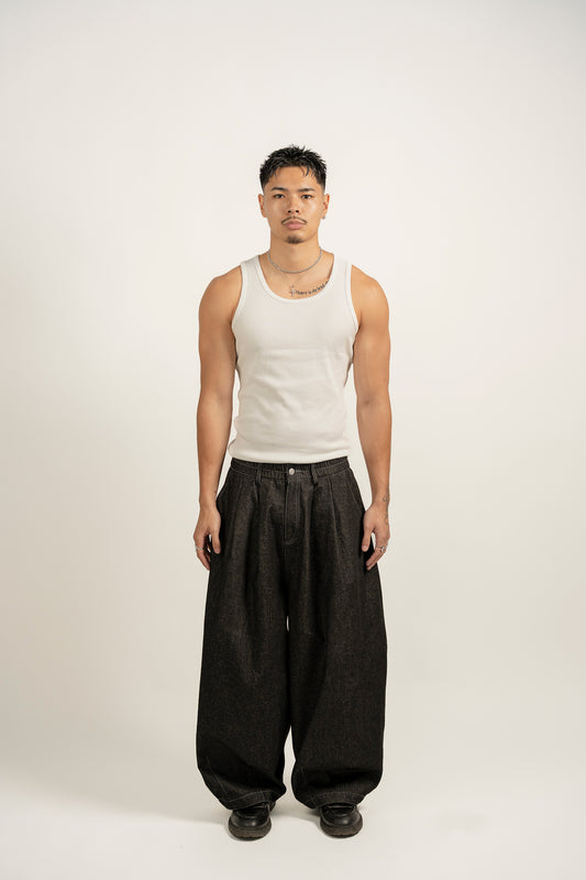 balloon denim jeans