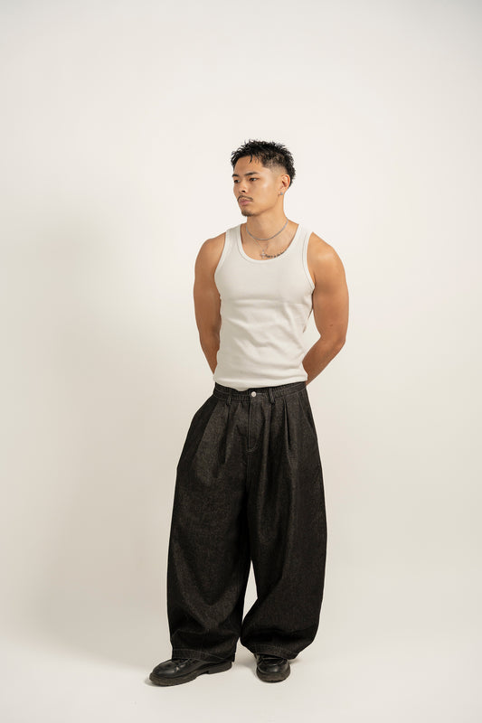 balloon denim jeans